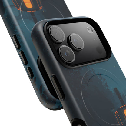 iPhone Night Narrowboat Canal Premium MagSafe Case