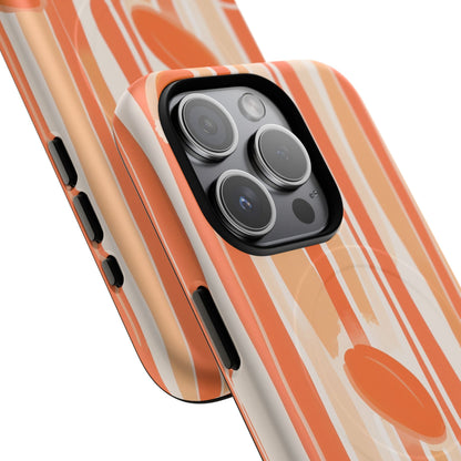 Citrus Drip Stripe iPhone Case - Premium MagSafe Protective Cover