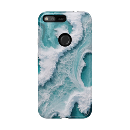 Google Pixel Case - Ocean Luxe Marble Waves