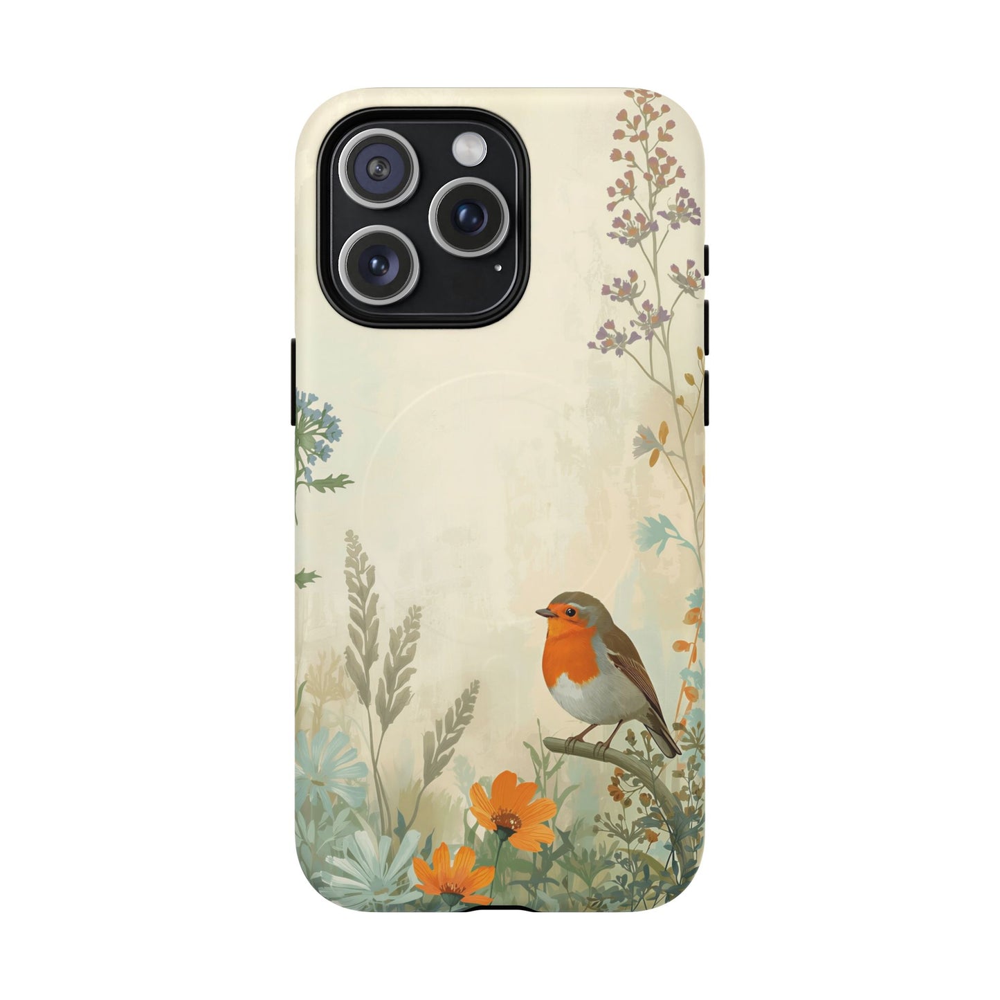 iPhone Floral Robin Premium MagSafe Case