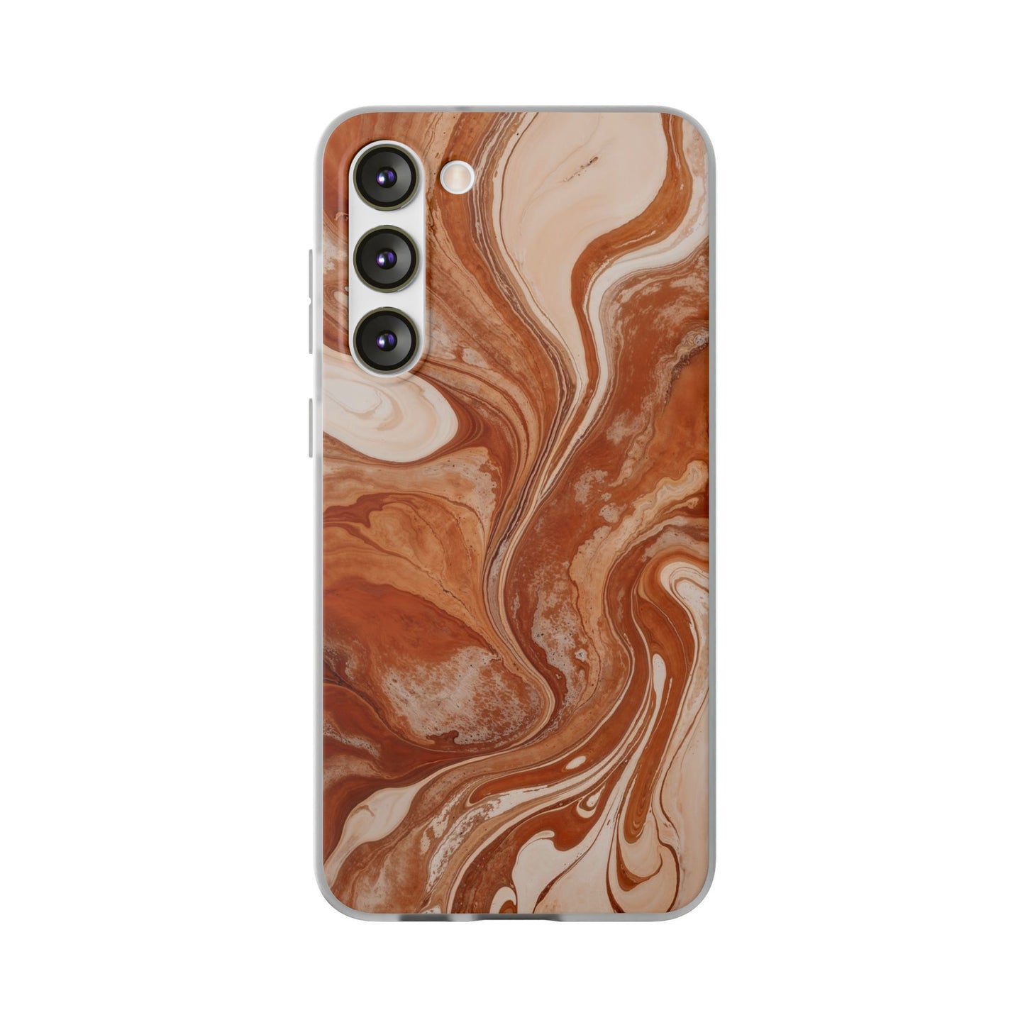 Terracotta Marble Phone Case Autumn Abstract Swirl