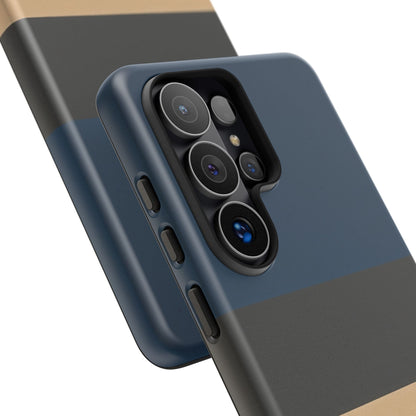 Samsung Galaxy Personalised Name Phone Case - Minimal Colour Block Matte Tough