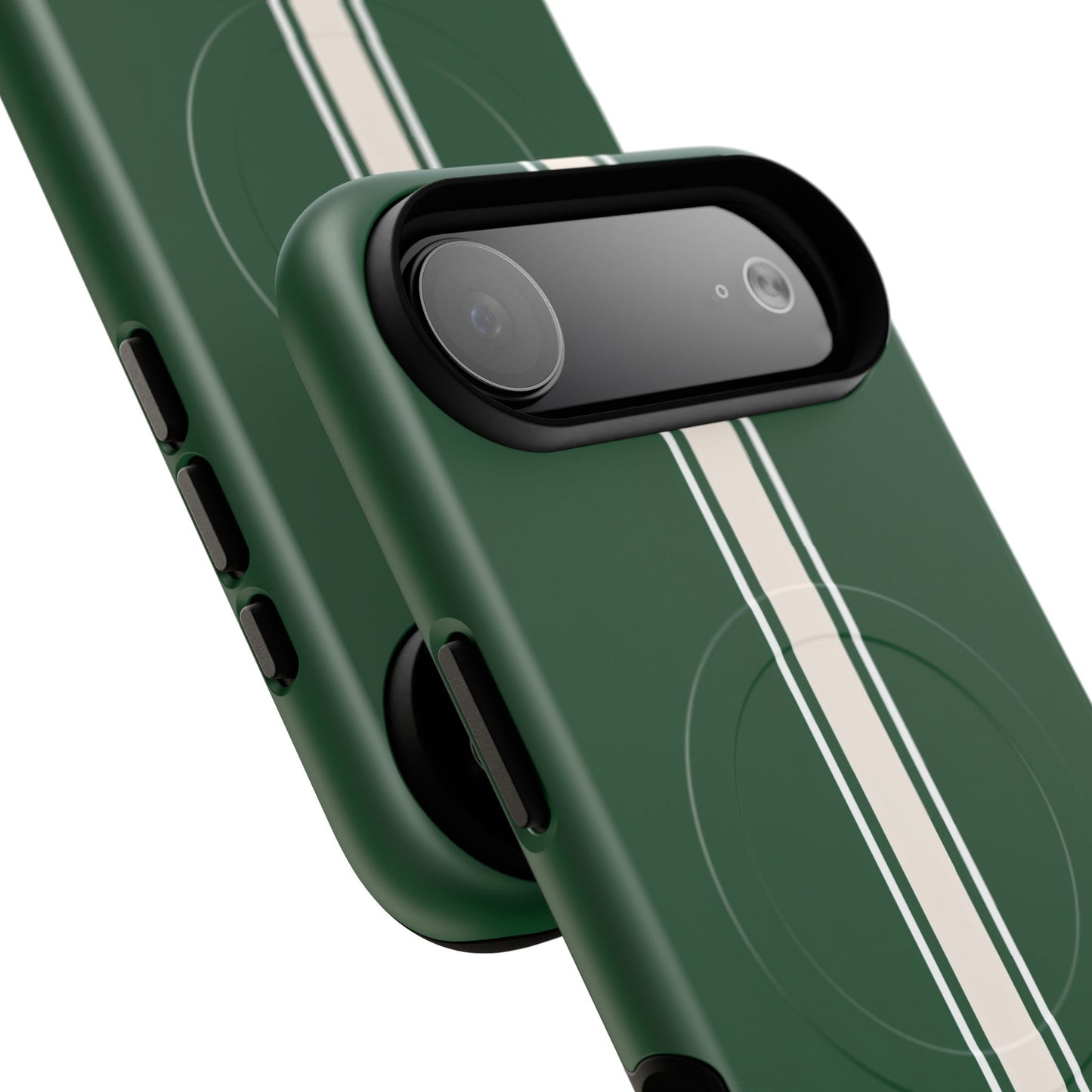British Racing Green Stripe iPhone Case – Shockproof MagSafe® Compatible Cover