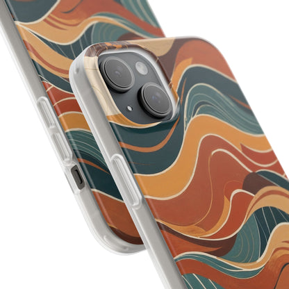 Abstract Autumn Leaves Waves Phone Case