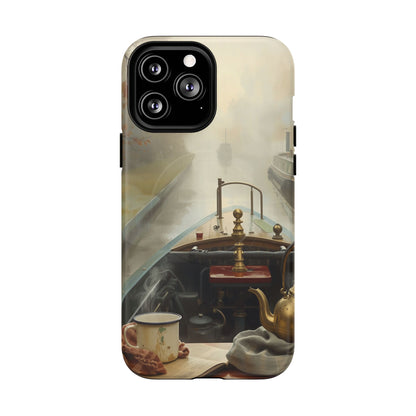 iPhone Misty Narrowboat Stern Premium MagSafe Case