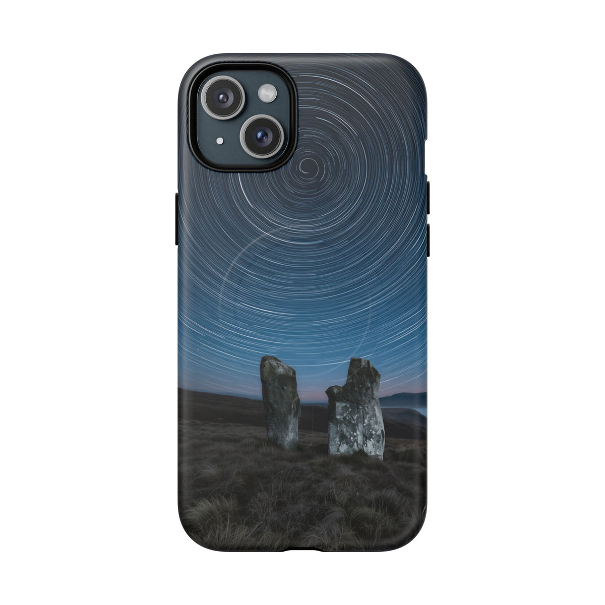 iPhone Star Trails Over Ancient Stones Premium MagSafe Case
