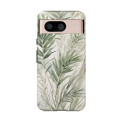Google Pixel Case - Botanical Greenery Watercolour Pattern