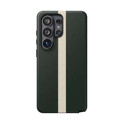 Samsung Galaxy British Racing Green Stripe Case - Matte Tough Protective Cove