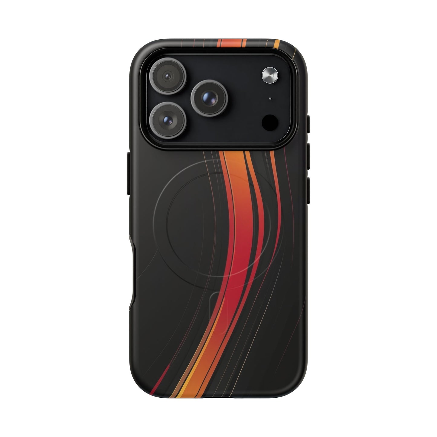 Flame Streak Matte iPhone Case - Racing Inspired Shockproof MagSafe® Compatible Cover