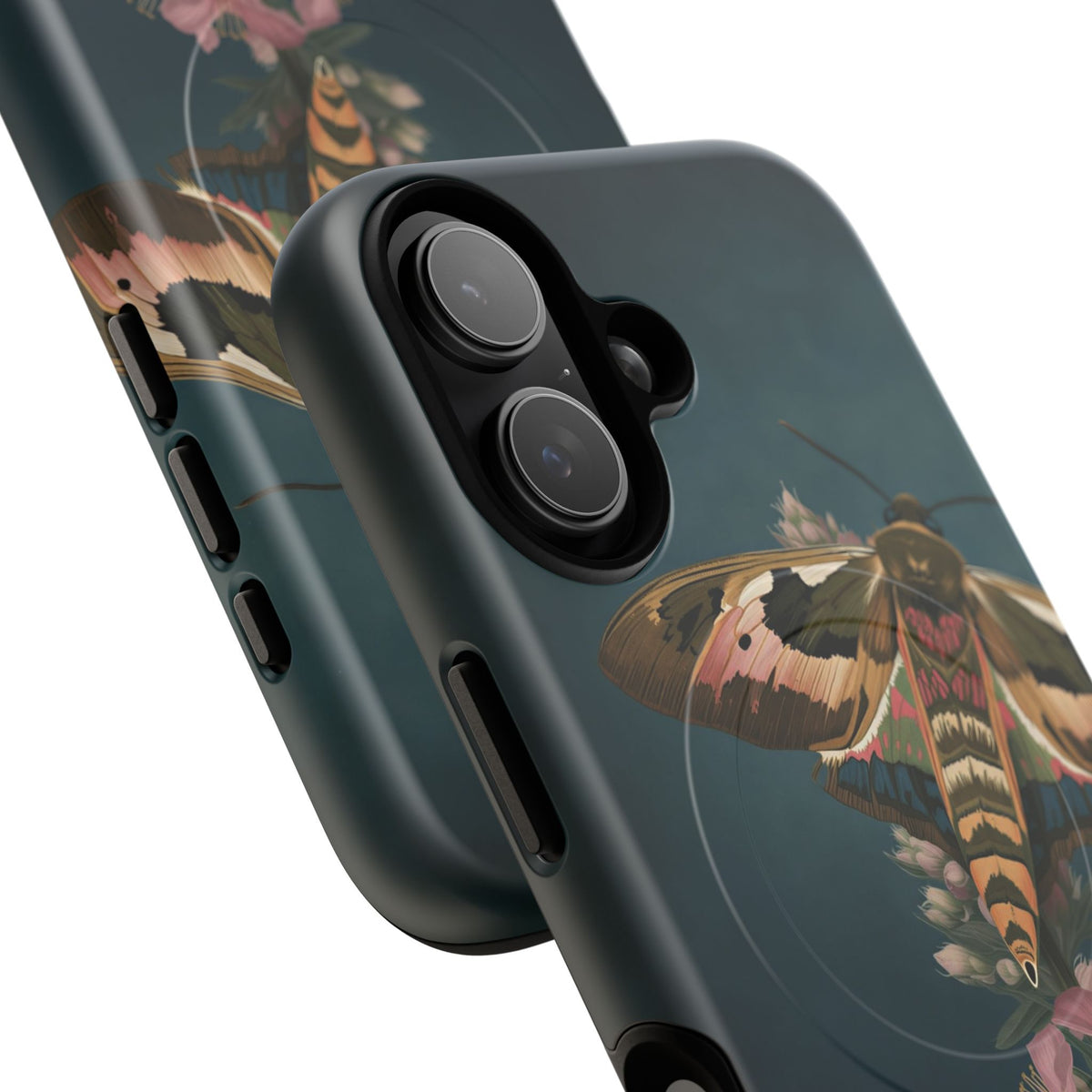 Rosebay at Midnight British Moth Botanical iPhone Case
