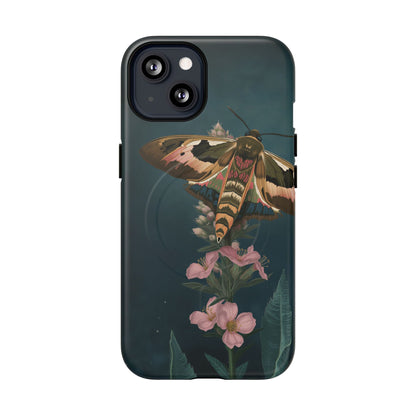 Rosebay at Midnight British Moth Botanical iPhone Case
