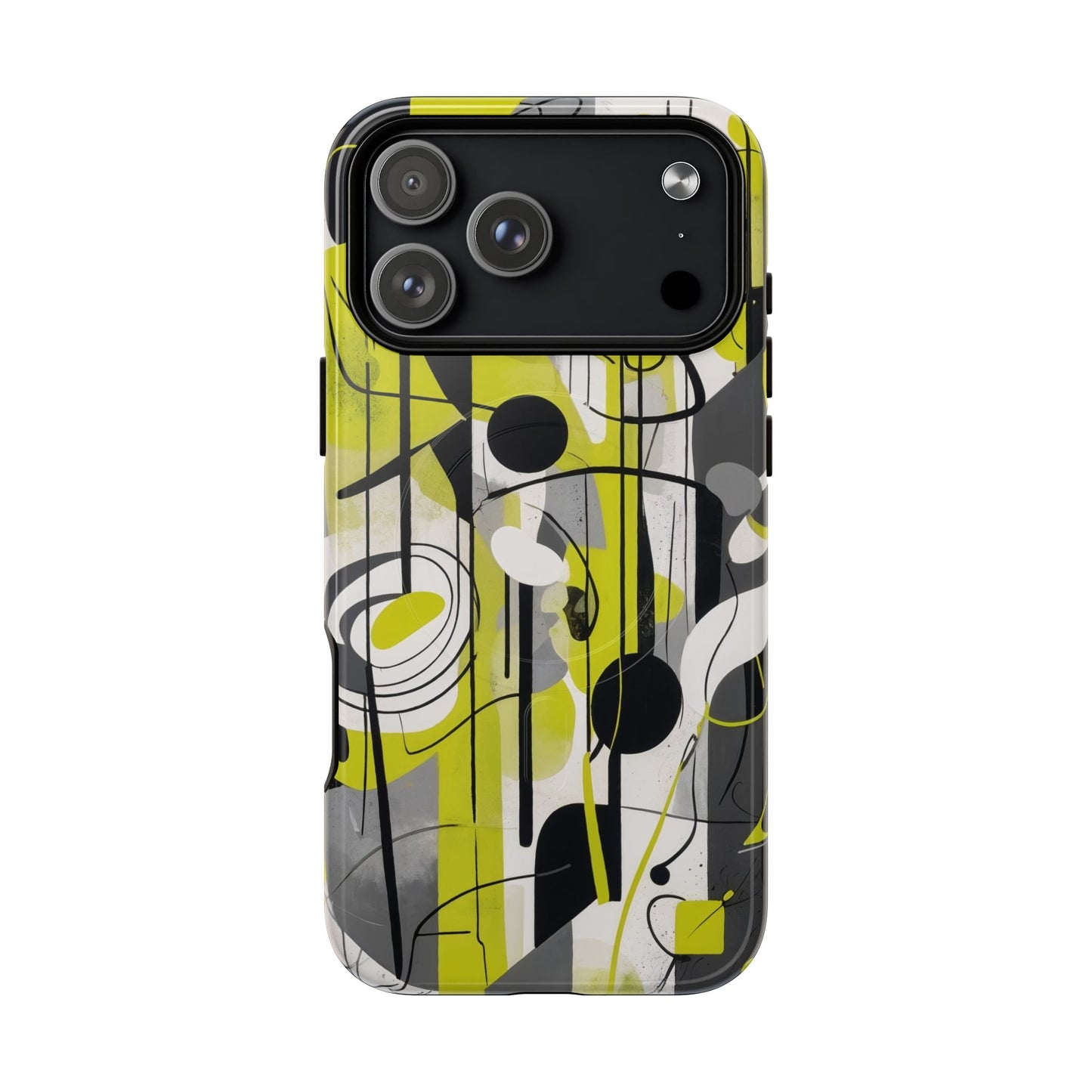 Neon Grid Abstract iPhone Case - Premium MagSafe Protective Cover