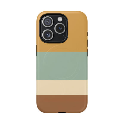 Sienna Coast Stripe iPhone Case - Premium MagSafe Protective Cover
