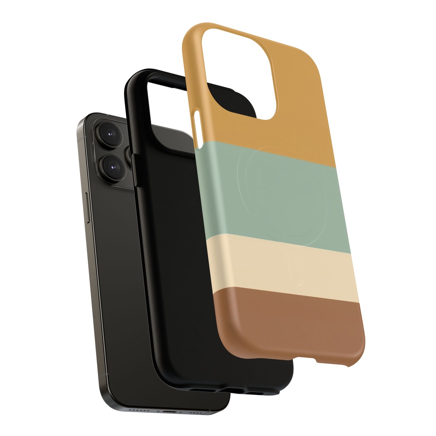 Sienna Coast Stripe iPhone Case - Premium MagSafe Protective Cover