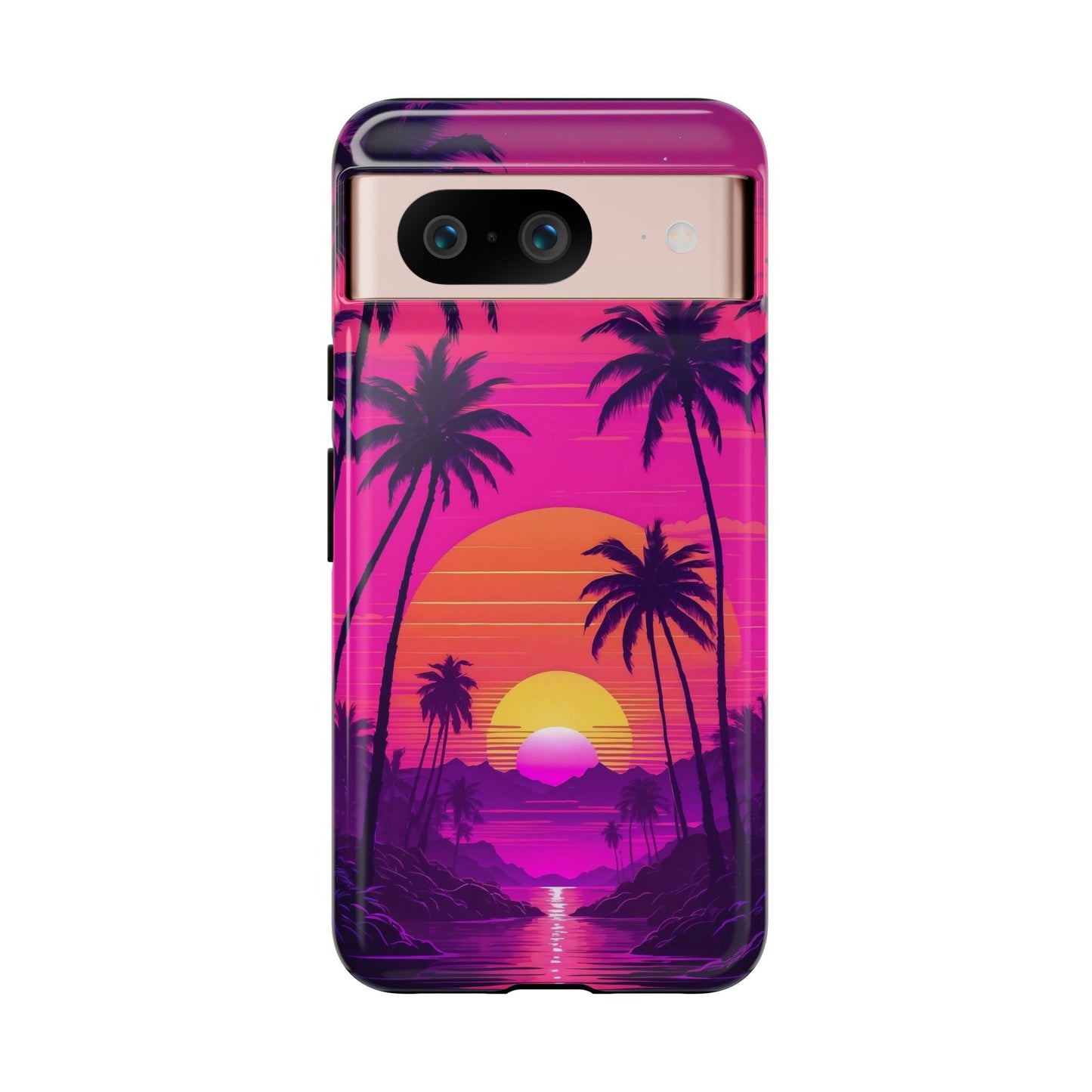 Google Pixel Case - Tropical Sunset Palm Paradise