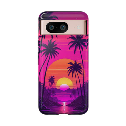 Google Pixel Case - Tropical Sunset Palm Paradise
