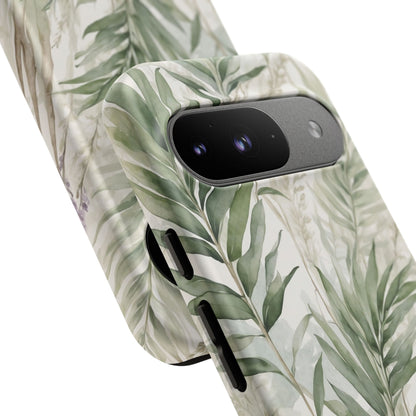 Google Pixel Case - Botanical Greenery Watercolour Pattern