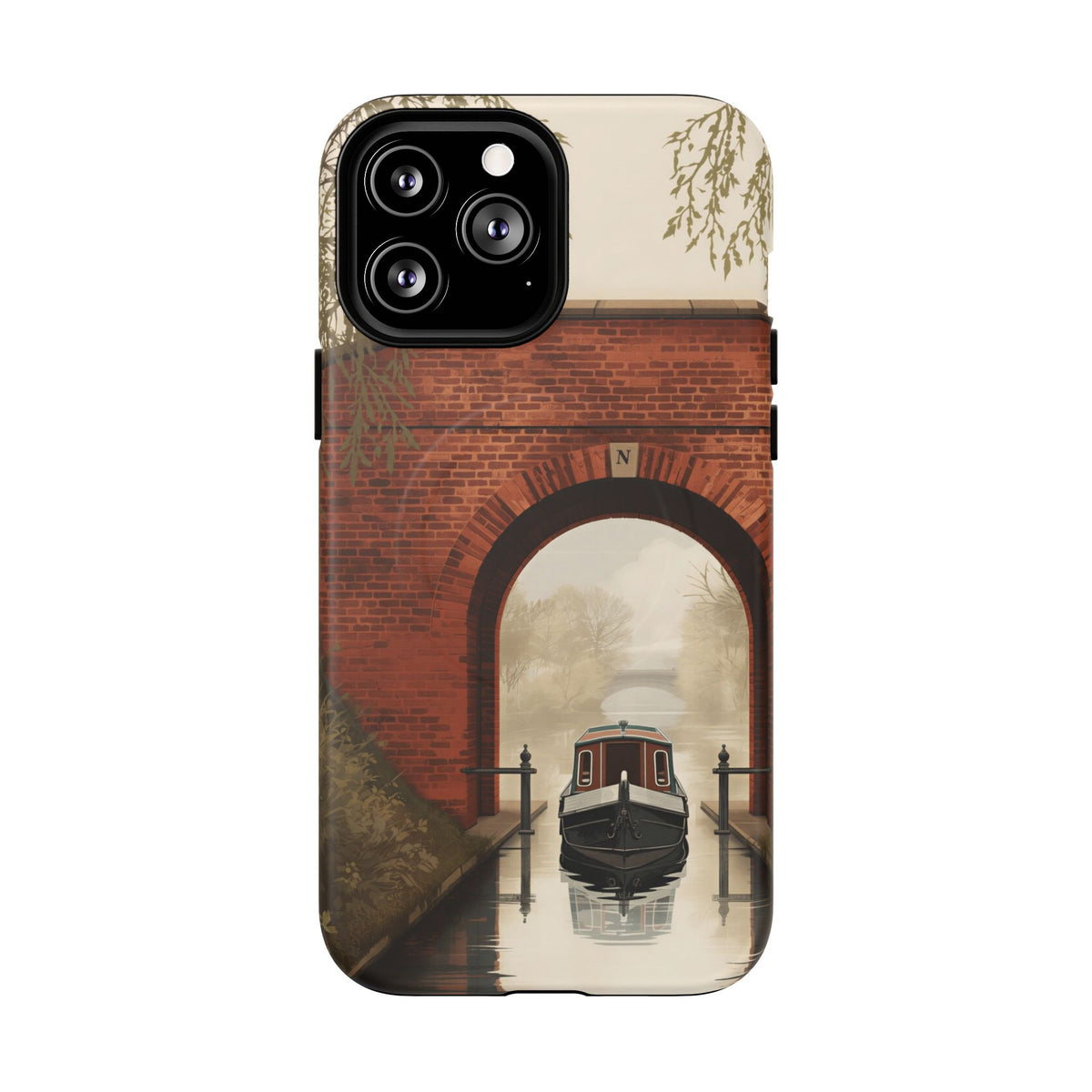 Willow Canal Bridge Passage iPhone Case – Heritage Waterway Design