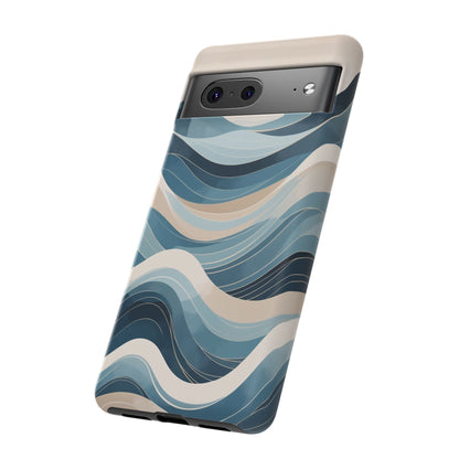 Google Pixel Case - Blue Ocean Wave Pattern