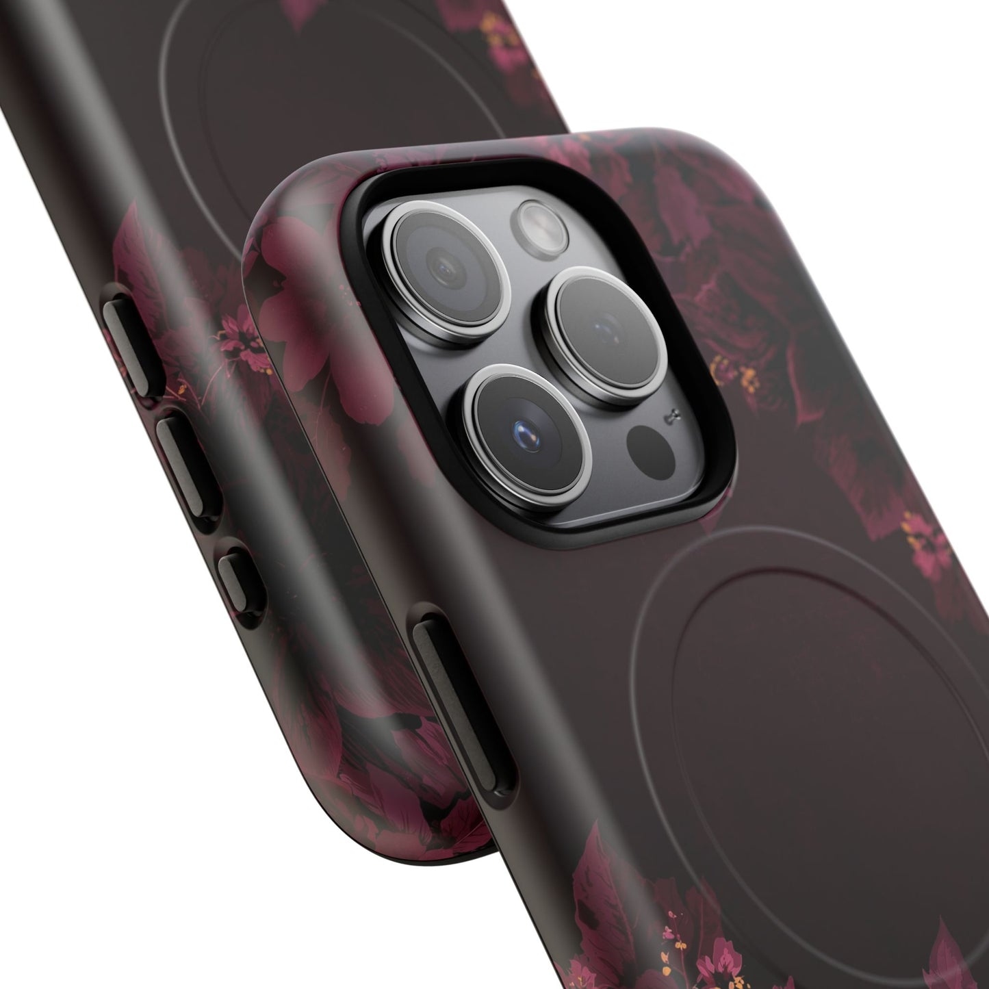 Midnight Bloom Floral iPhone Case - Premium MagSafe Protective Cover