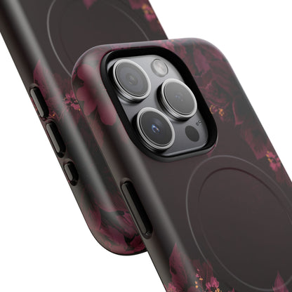 Midnight Bloom Floral iPhone Case - Premium MagSafe Protective Cover
