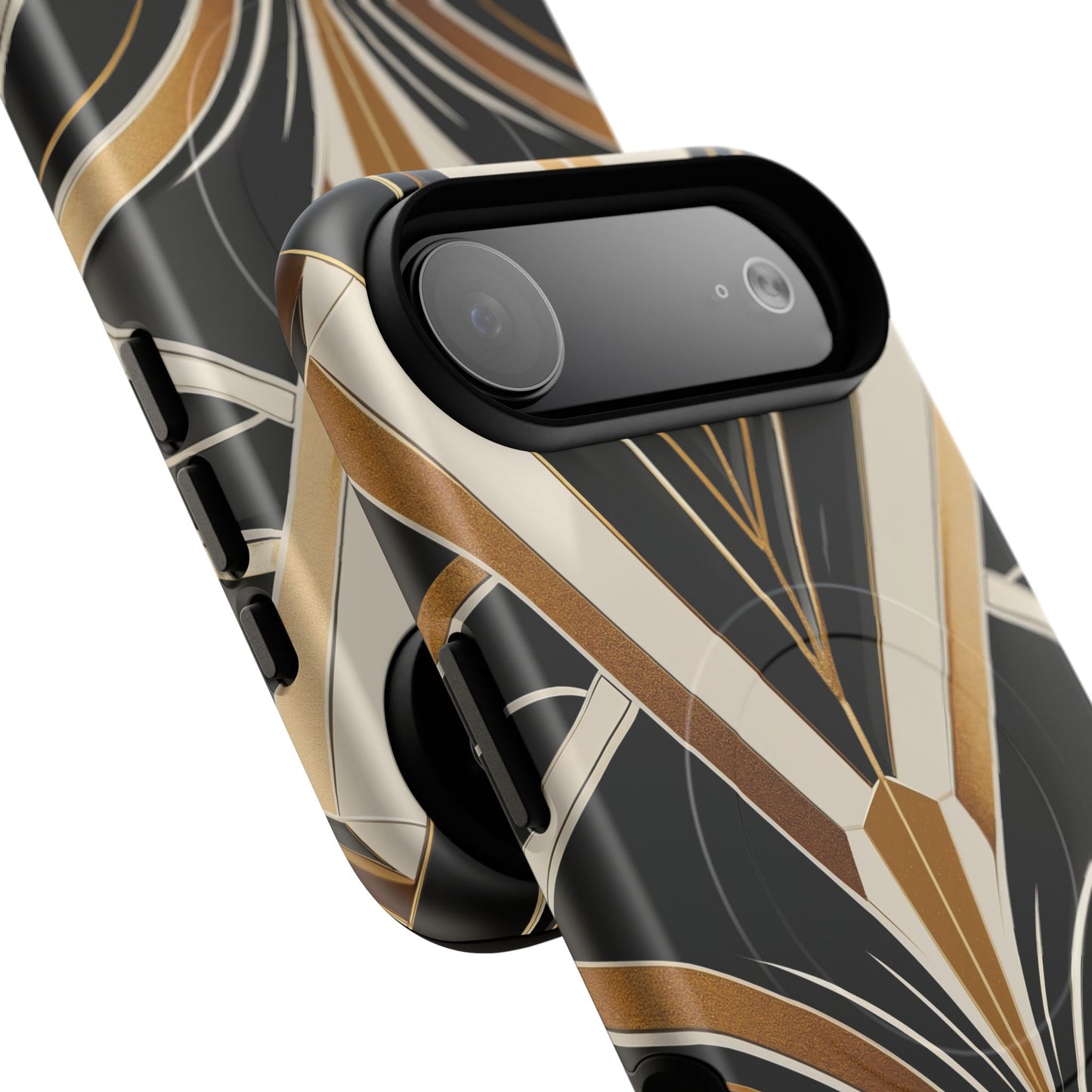 Deco Noir Luxe iPhone Case - Premium MagSafe Protective Cover