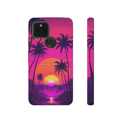 Google Pixel Case - Tropical Sunset Palm Paradise