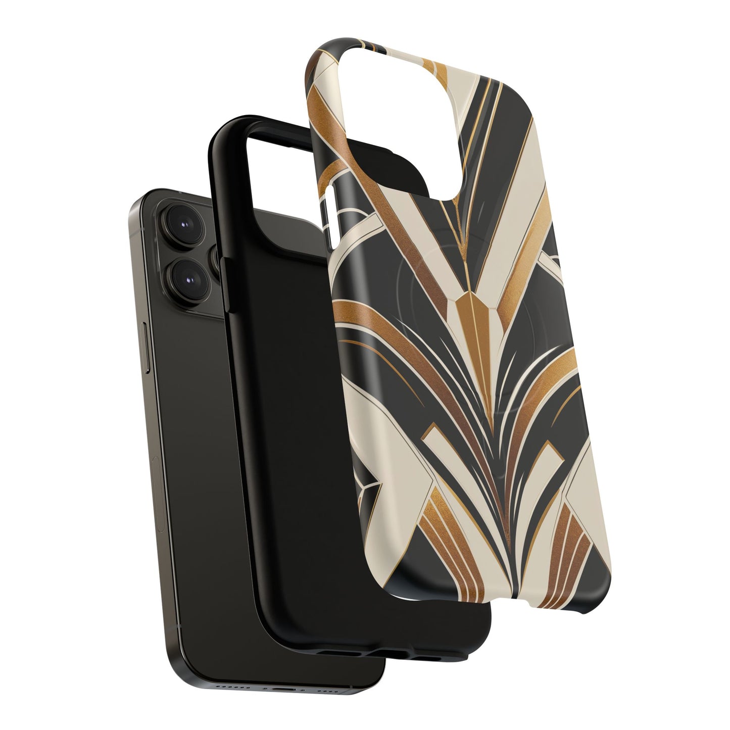 Deco Noir Luxe iPhone Case - Premium MagSafe Protective Cover
