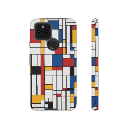 Google Pixel Case Mondrian Geometric Modern Art Design Matte Finish
