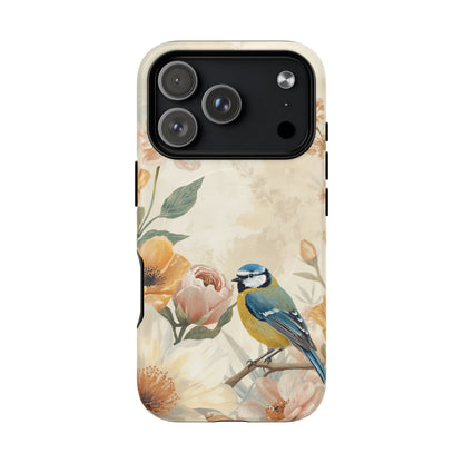 iPhone Floral Blue Tit MagSafe Tough Case