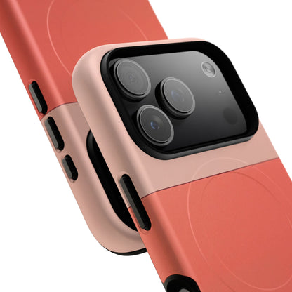 Coral Block iPhone Case - Luxury Shockproof MagSafe® Tough Cover