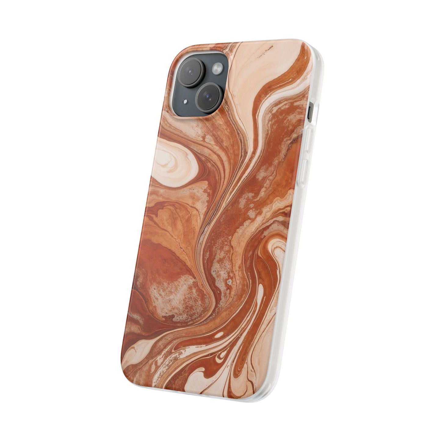 Terracotta Marble Phone Case Autumn Abstract Swirl