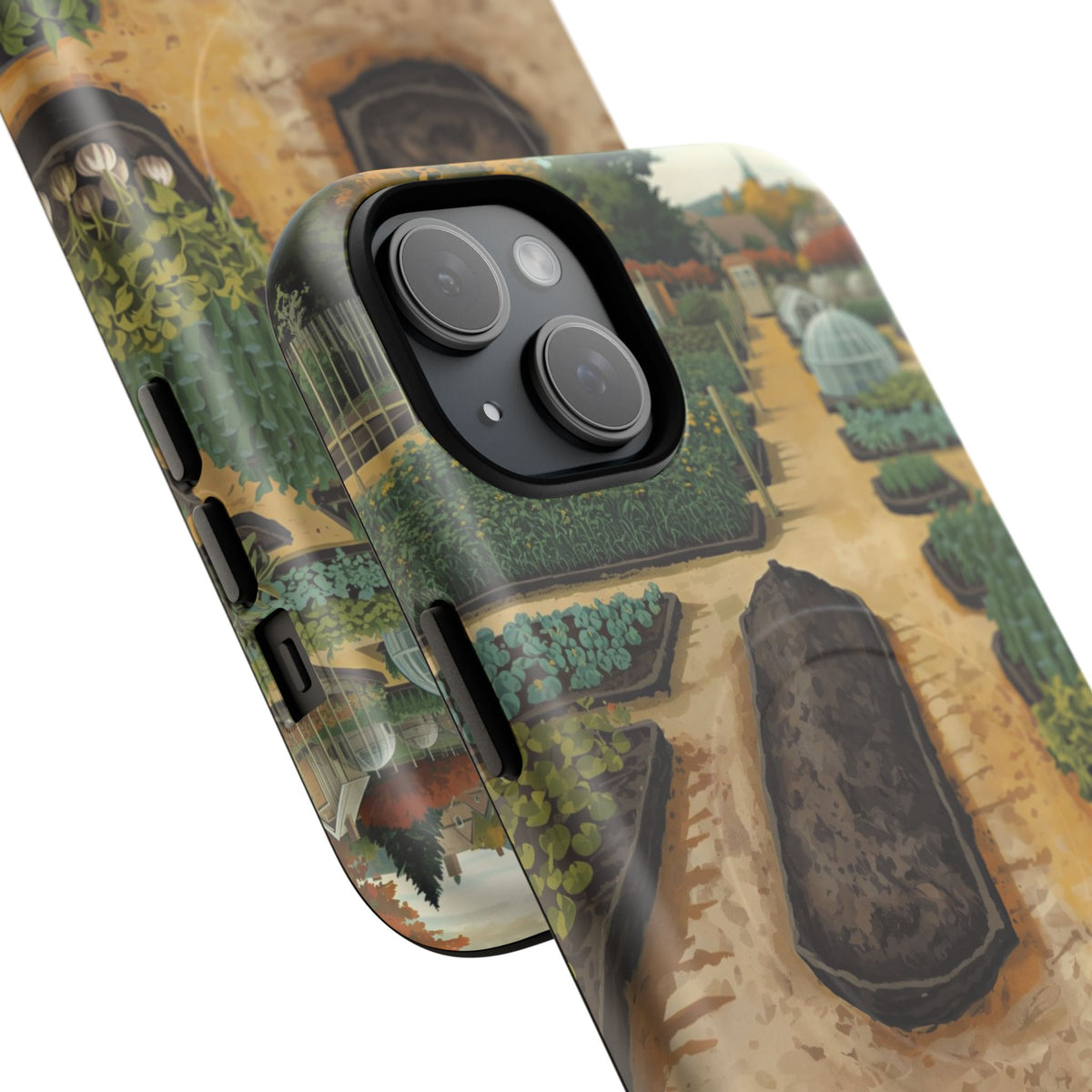The Four Seasons of Plot Forty-Two Allotment Landscape iPhone Case