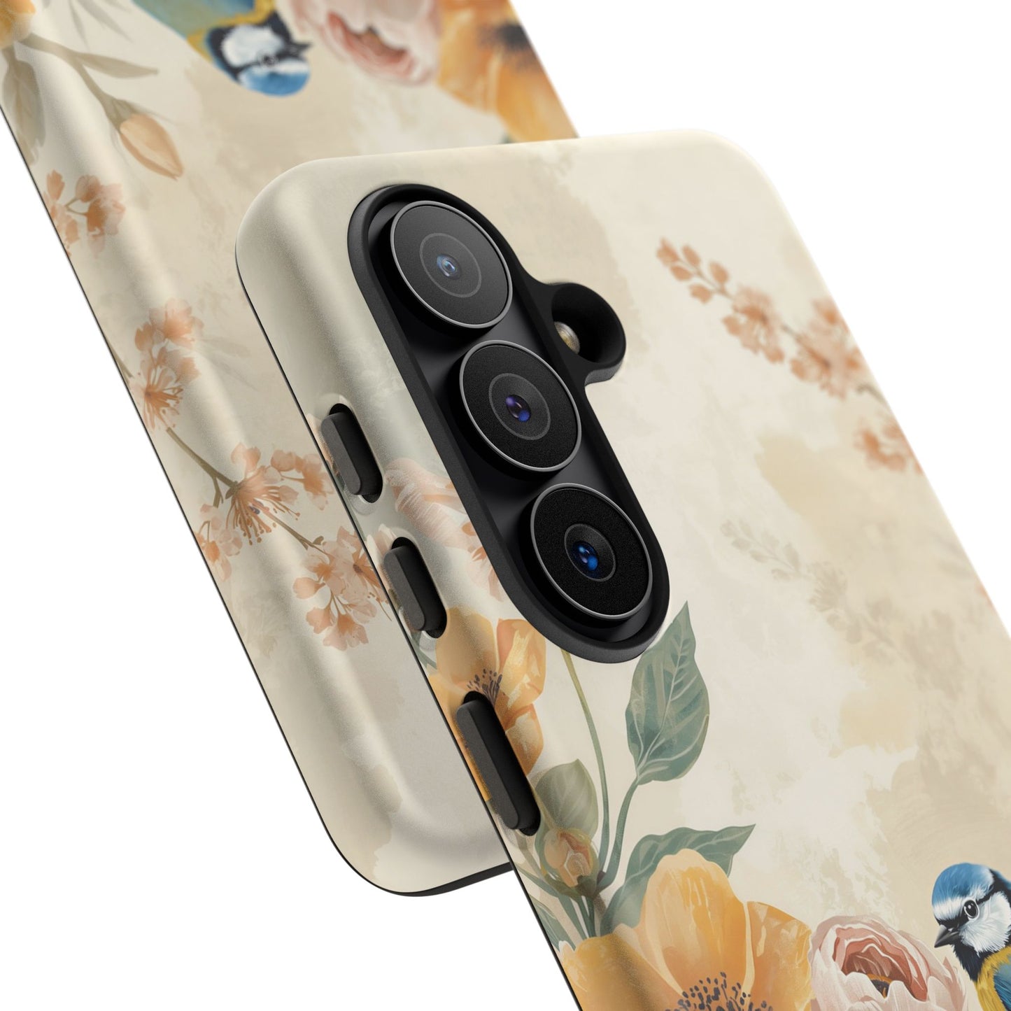 Samsung Galaxy Floral Vintage Blue Tit Tough Case
