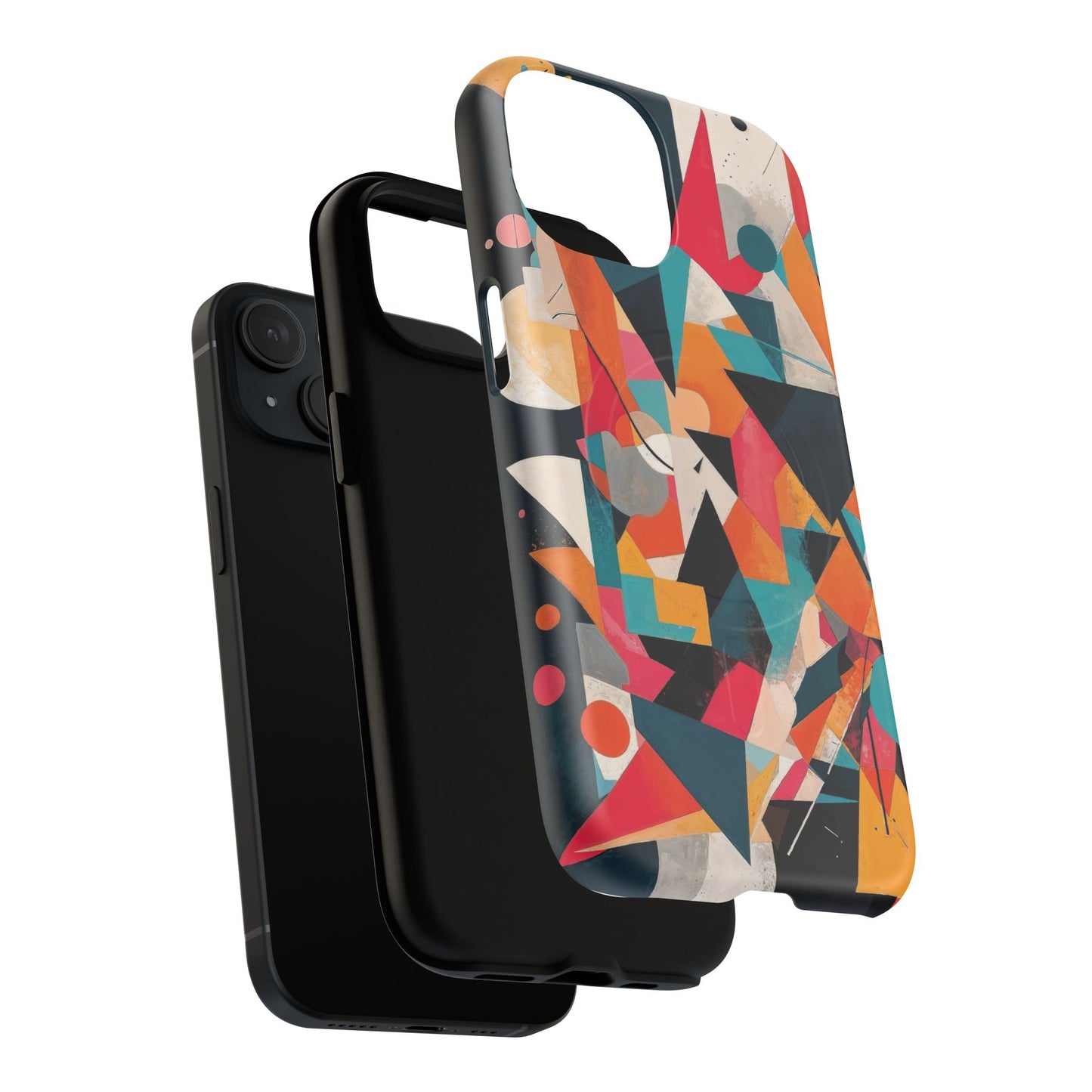 Abstract Colourful Art iPhone Case - Bauhaus Inspired, Shockproof MagSafe® Compatible