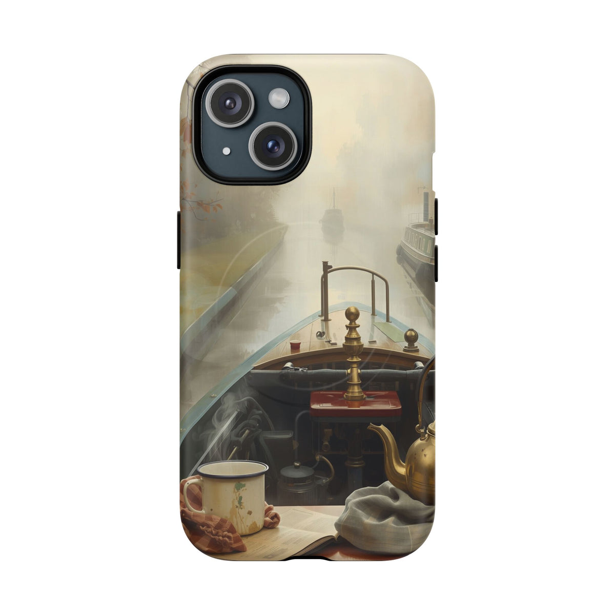 iPhone Misty Narrowboat Stern Premium MagSafe Case