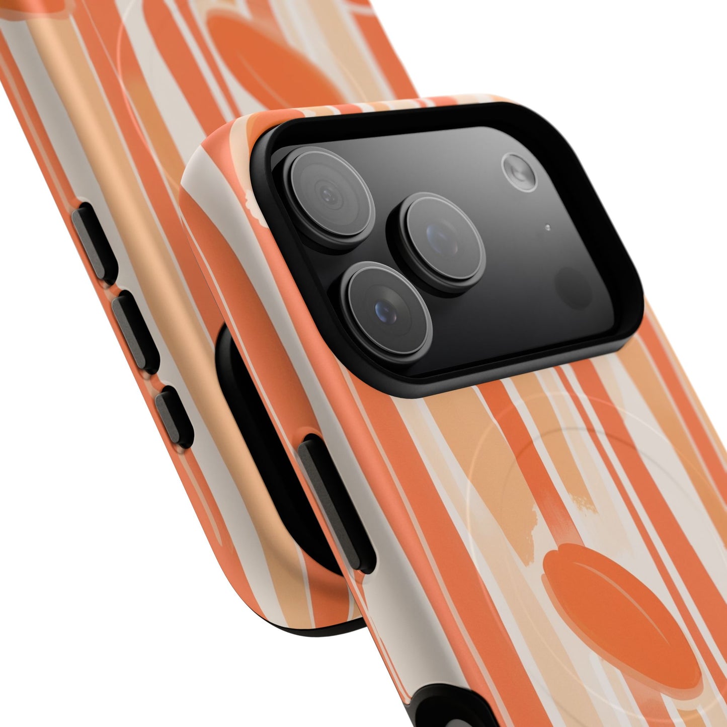 Citrus Drip Stripe iPhone Case - Premium MagSafe Protective Cover