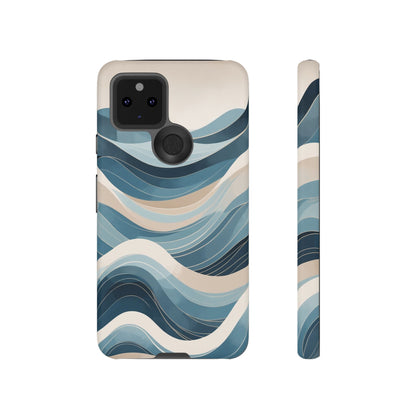 Google Pixel Case - Blue Ocean Wave Pattern