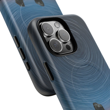 iPhone Star Trails Over Ancient Stones Premium MagSafe Case