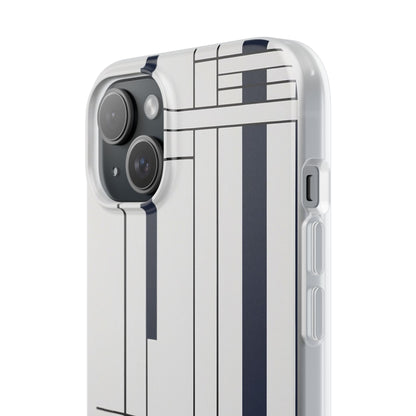 Minimal Navy & White Stripe Phone Case - Classic Modern Design