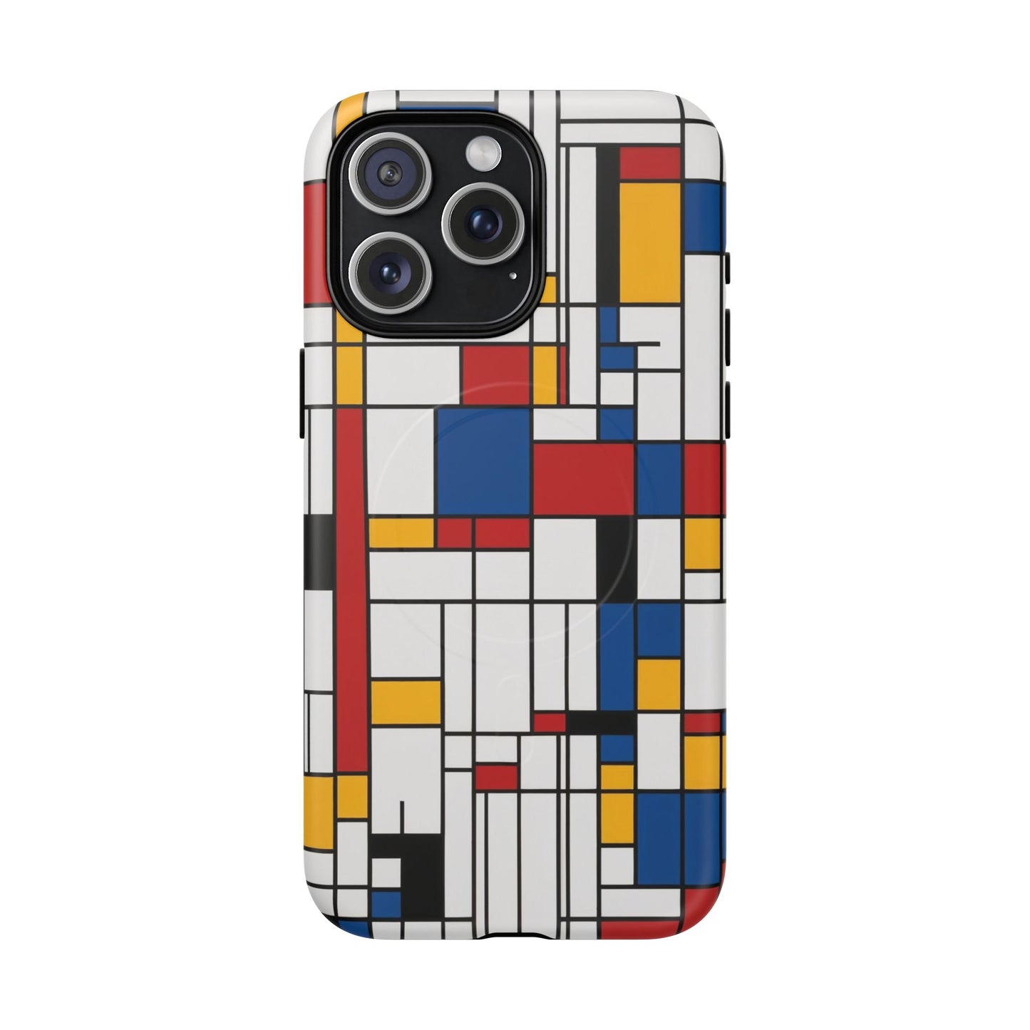 Modern Grid Primary iPhone Case - Premium MagSafe Protective Cover