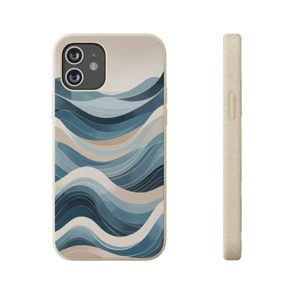 Nordic Wave Eco-Friendly iPhone Case - Sustainable Biodegradable Design