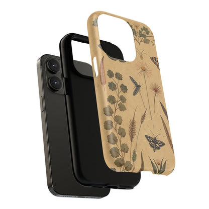 British Moth Trap Garden iPhone Case – Vintage Botanical Night Design