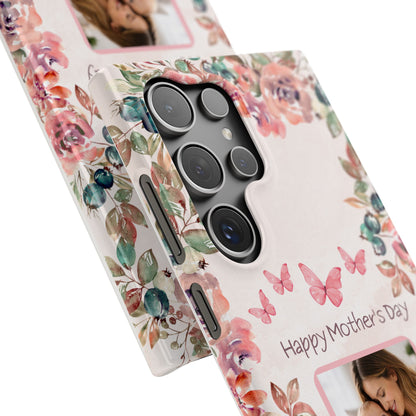 Samsung Galaxy Personalised Mothers Day Case - Custom Photo Watercolour Floral Cover