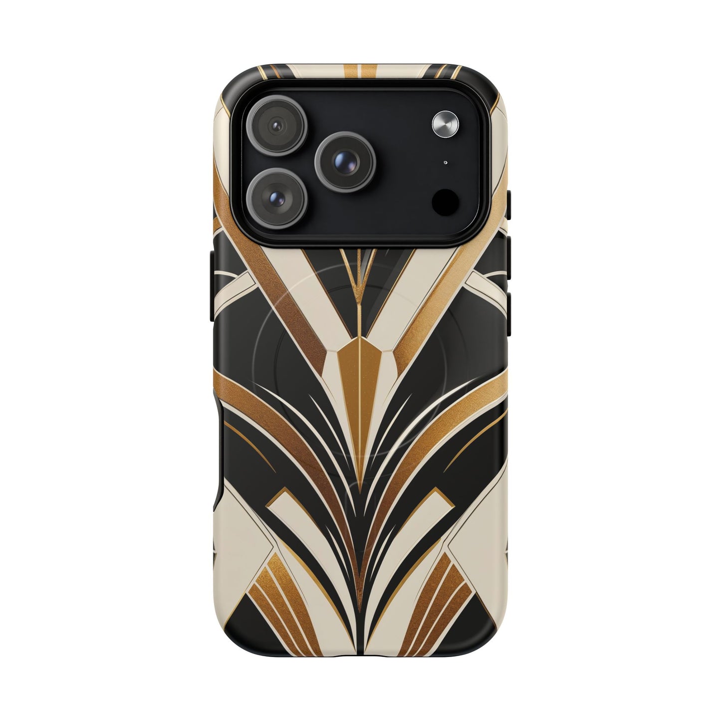 Deco Noir Luxe iPhone Case - Premium MagSafe Protective Cover