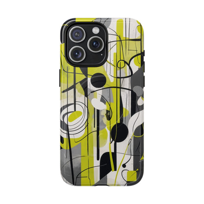 Neon Grid Abstract iPhone Case - Premium MagSafe Protective Cover