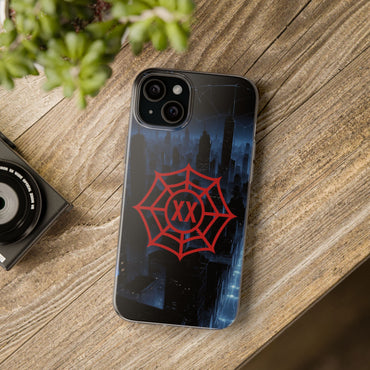 Personalised Spider Superhero Phone Case - Custom Initials Emblem