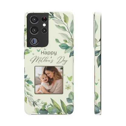 Samsung Galaxy Personalised Mothers Day  Case - Custom Photo Sage Green Botanical Cover