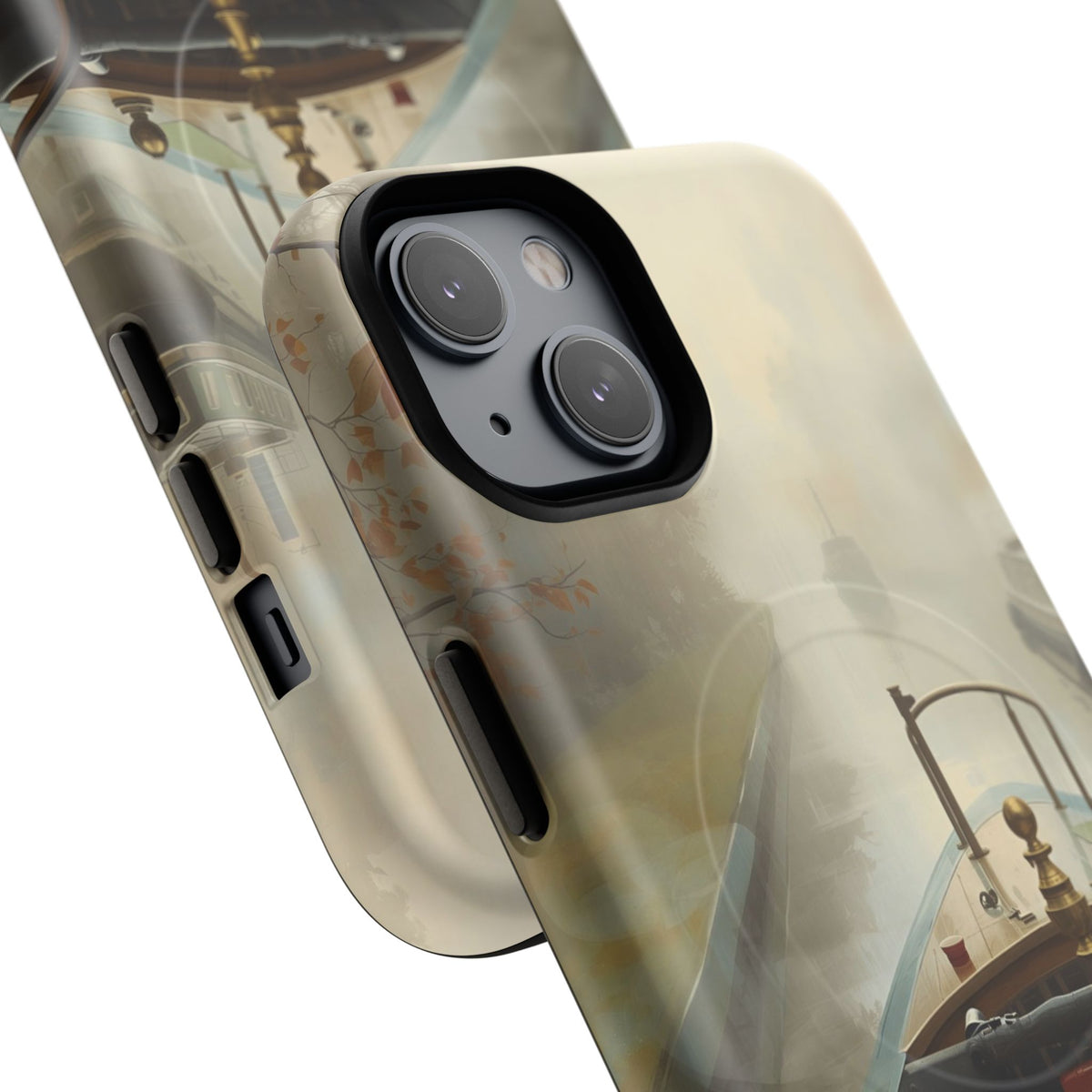 iPhone Misty Narrowboat Stern Premium MagSafe Case