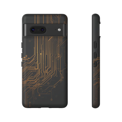 Google Pixel Case - Gold Circuit Board